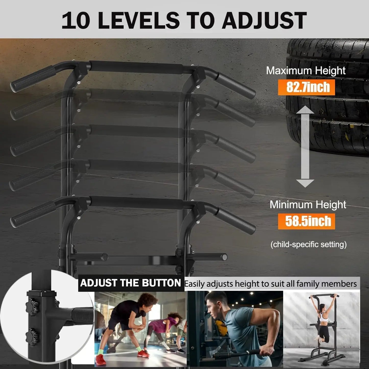 Multifunctional Indoor Adult Horizontal Bar Freestanding Training Pull-Up Rack Fitness Equipment Single Bar Rack Pull-Up