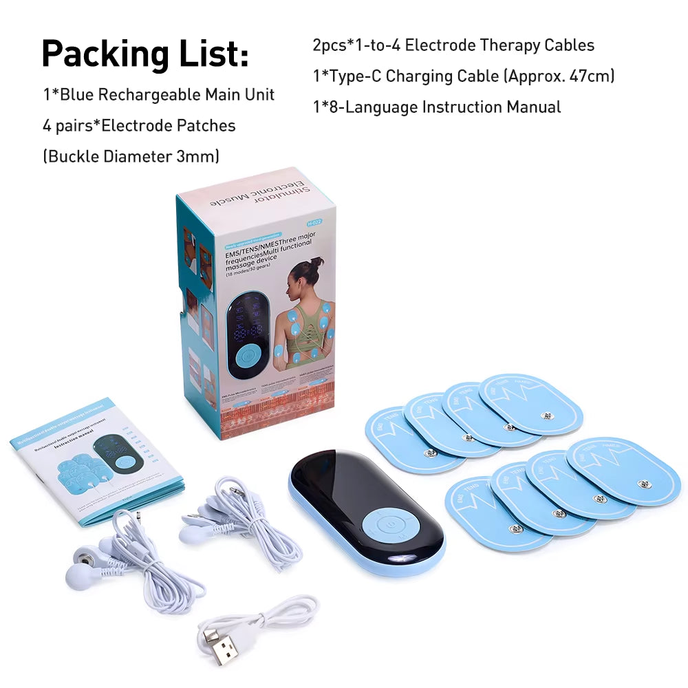 Physiotherapy Tens Muscle Stimulator Electric EMS Acupuncture Body Massage Digital Therapy Slimming Machine Electro Stimulator