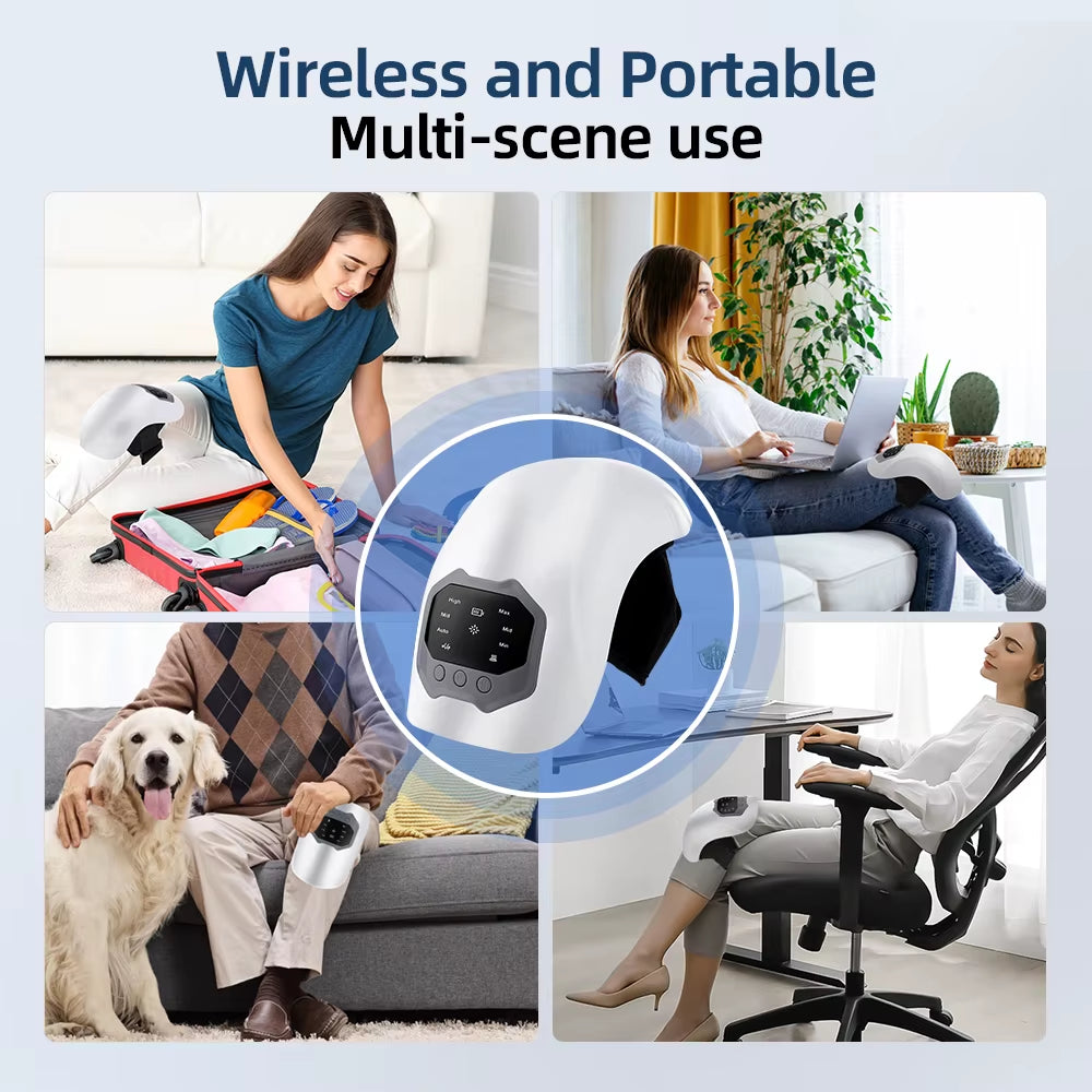 Smart Knee Massager with Heat & Vibration – Pain Relief & Joint Comfort Device