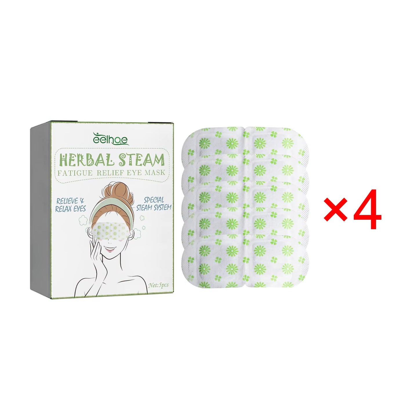 Herbal Steam Eye Mask Relieve Fatigue Soothe Eye Discomfort Fade Dark Circles Nourish Moisturizing Hot Compress Eye Mask