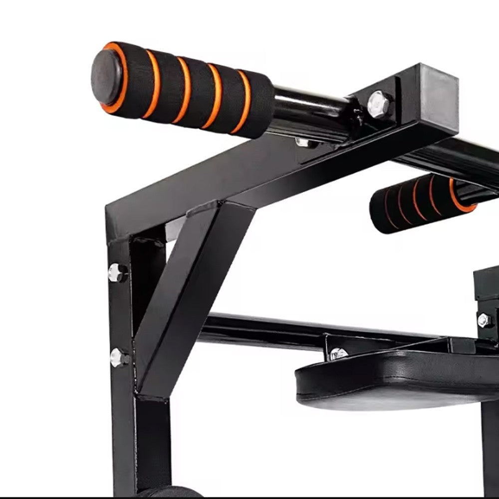 Heavy-Duty Wall Mounted Pull Up Bar & Dip Station – Multi-Gym Home Workout Tower