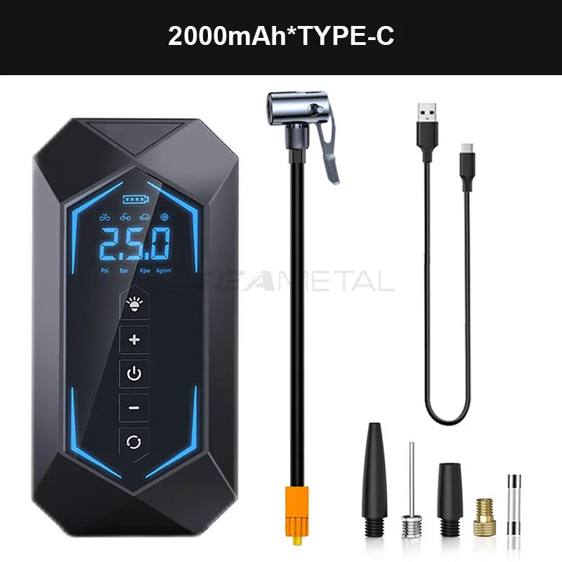 Car Air Pump Portable Electric Tire Pump Air Pump Handheld Wireless Wired Digital Display Charging Pump Car Accessories