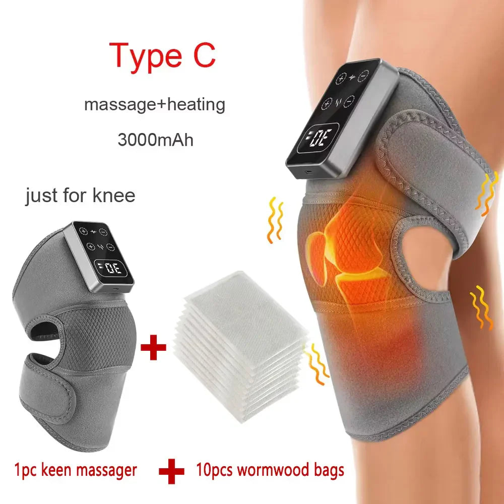 Electric Heated Vibration Knee Massager – Pain Relief, Joint Support & Improved Mobility