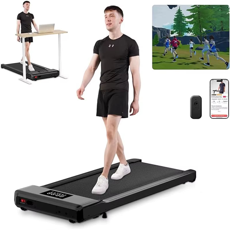 Portable Under-Desk Walking Pad – Slim Treadmill with Remote Control