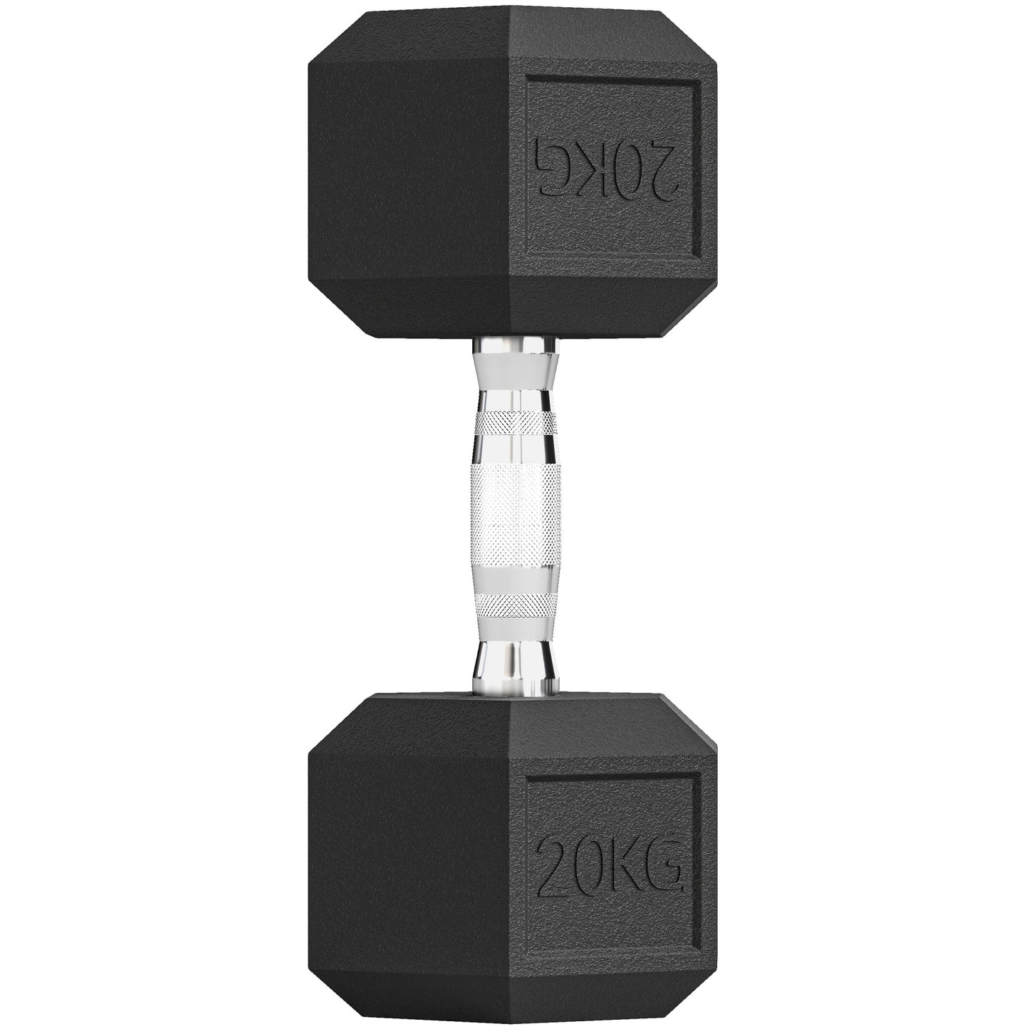 Single Rubber Hex Dumbbell Encased Ergo Weights Home Exercise Gym Fitness