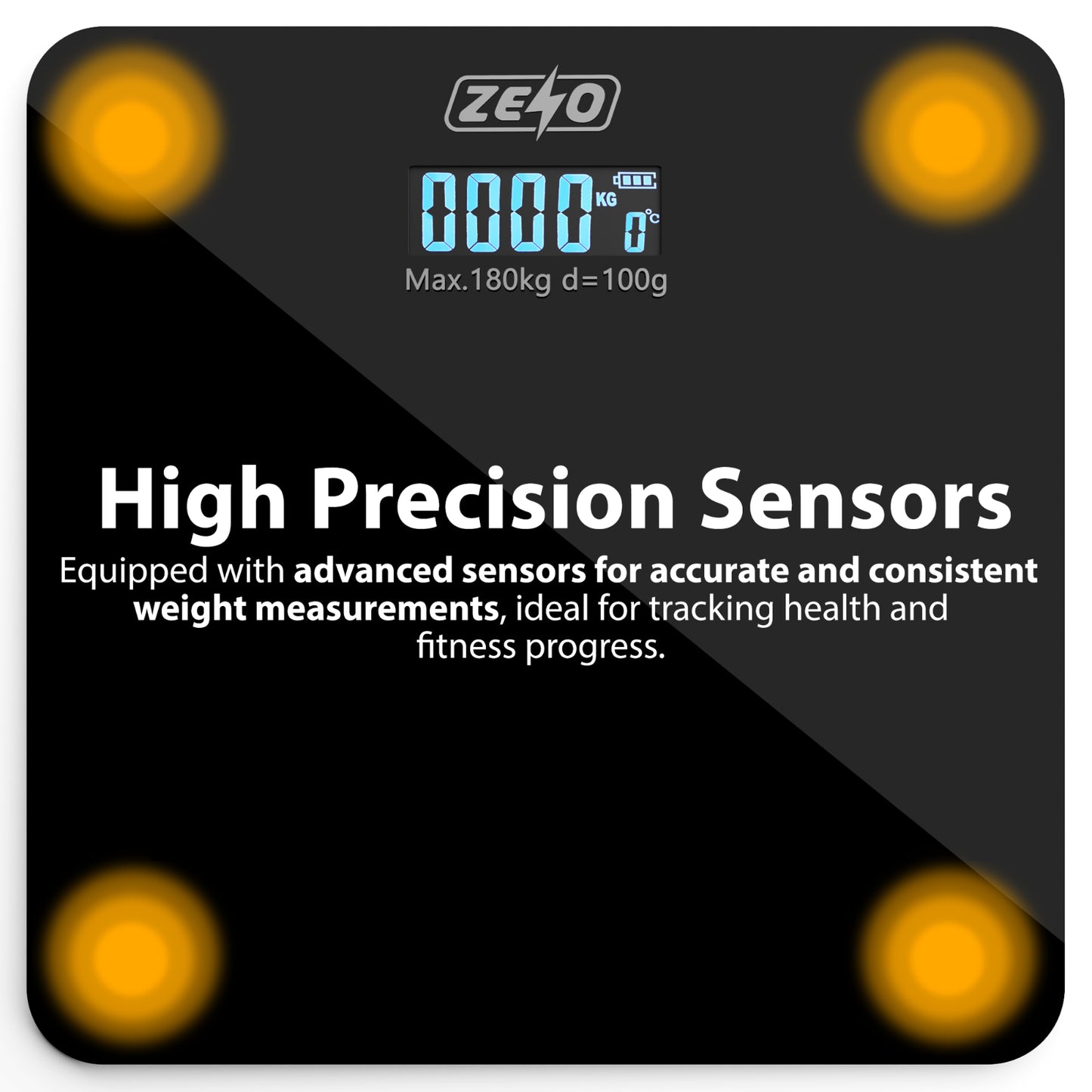 Digital Bathroom Scale – LCD Display Body Weight Scale (High Precision)