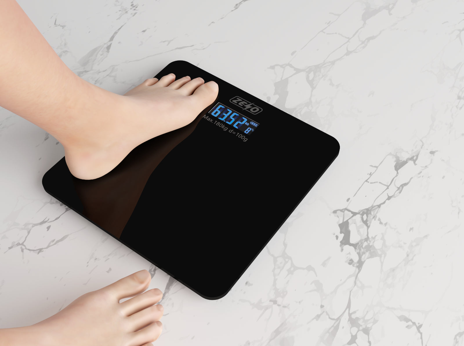 Digital Bathroom Scale – LCD Display Body Weight Scale (High Precision)