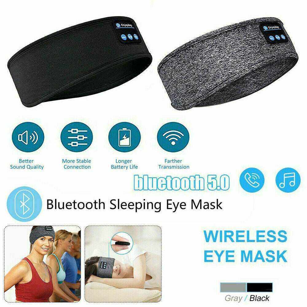 Bluetooth Sleep Headband with Wireless Headphones – Ultra-Soft Eye Mask for Sleep, Relaxation & Travel