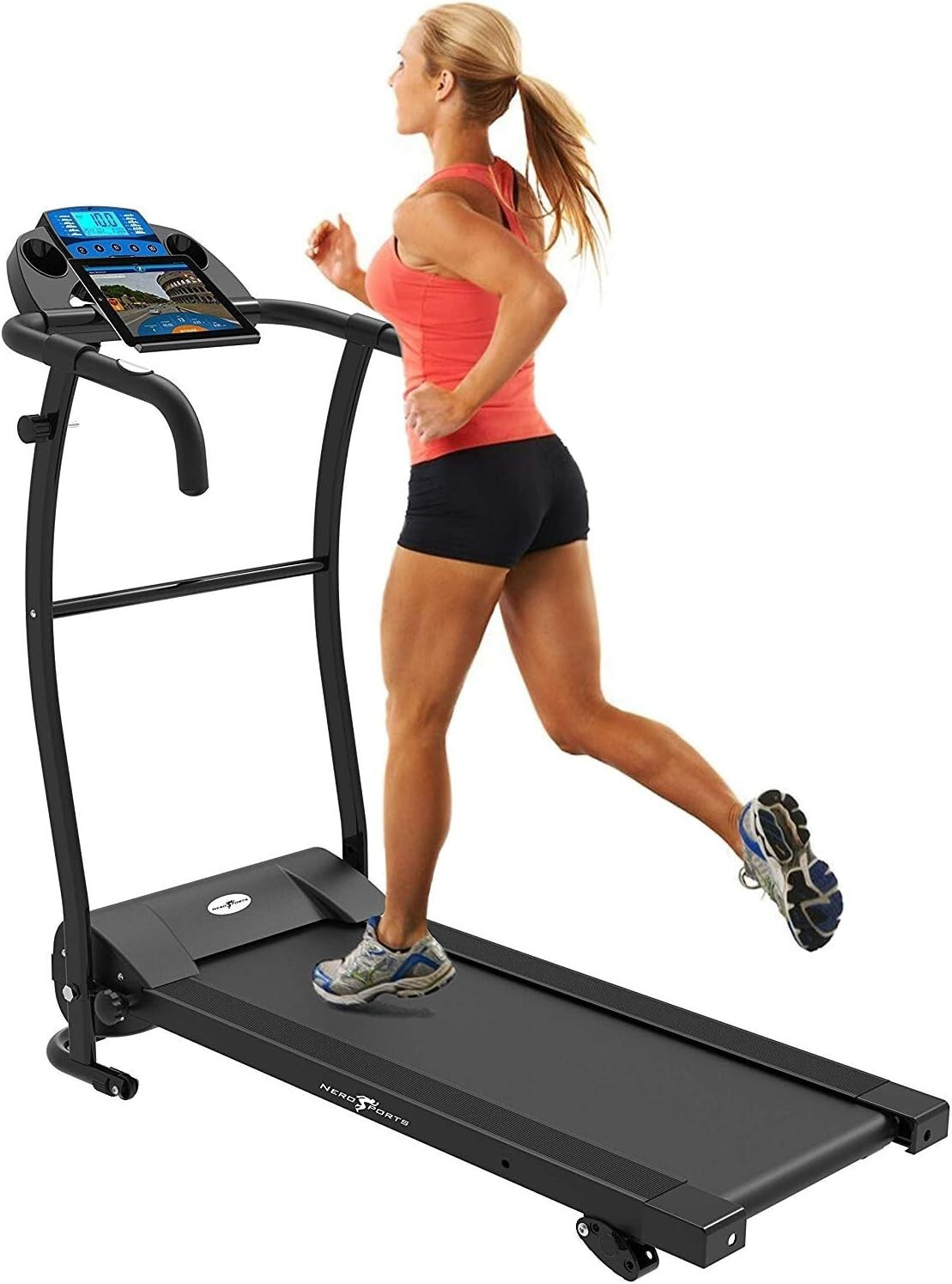 TREADMILL Running Machine Folding Electric BLUETOOTH ADJUSTABLE INCLINE NERO PRO