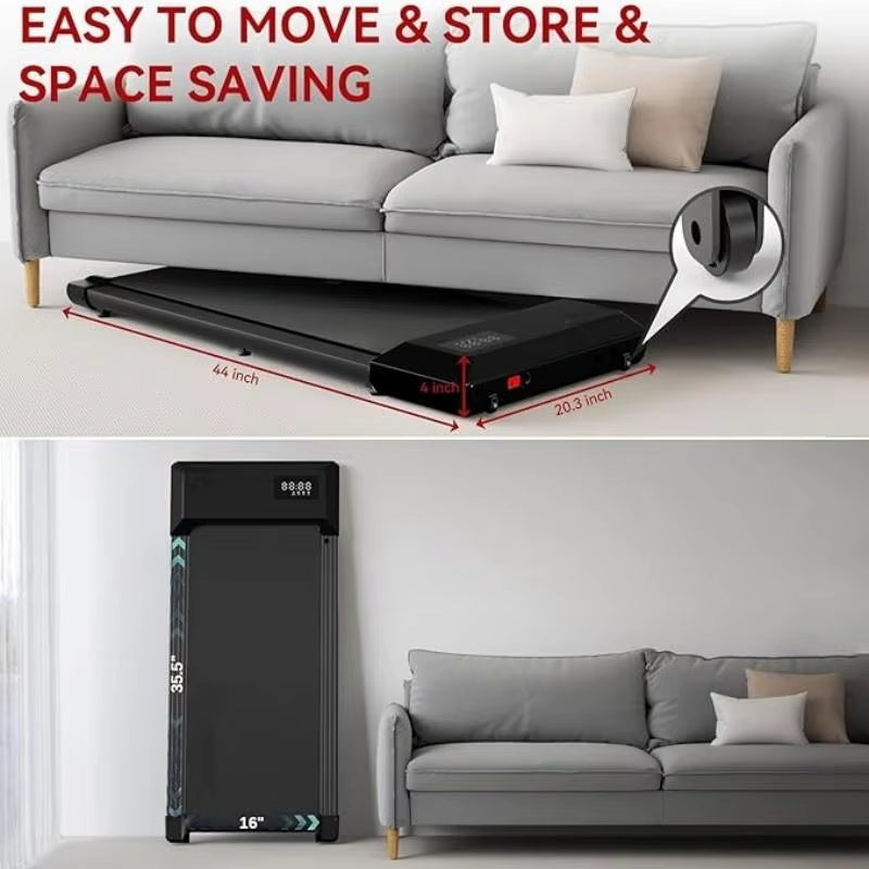 2-in-1 Portable Walking Pad Treadmill – 2.5 HP, 300 lbs Capacity, Remote Control