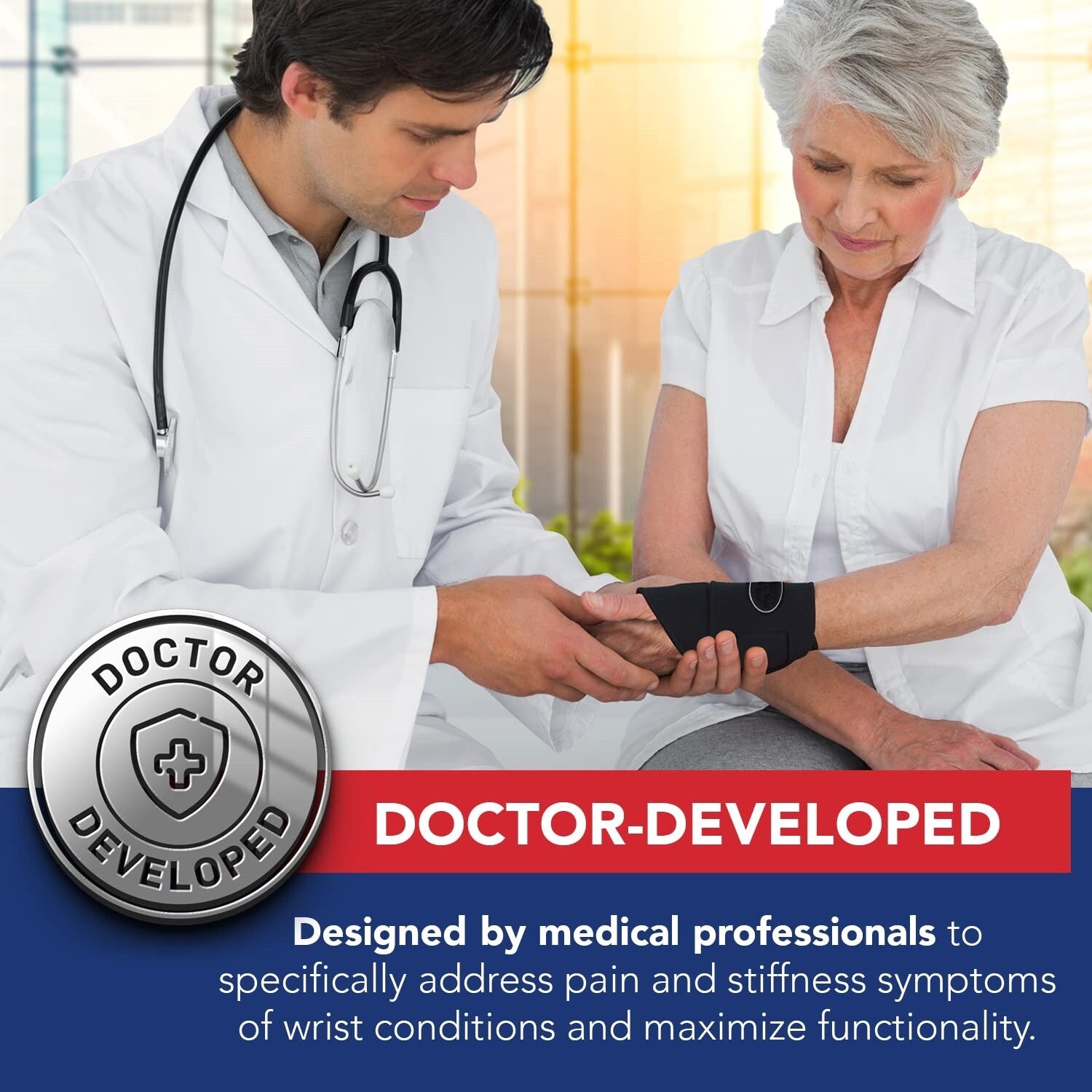 Adjustable Hand Wrist Support Wrap Brace Sports Arthritis Tendon Sprain Black UK