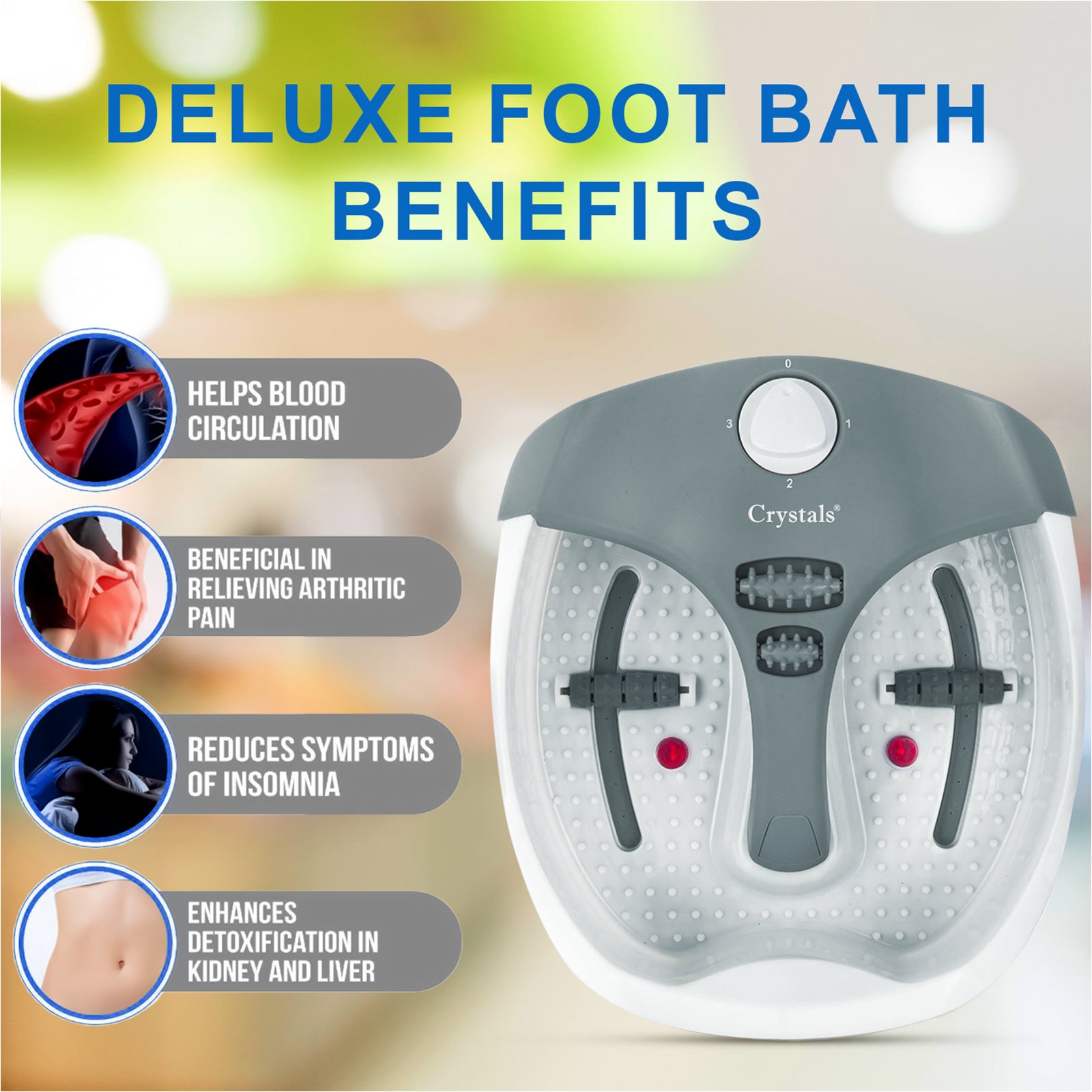 Electric Foot Spa with Heat & Vibration – Infrared Massage & Pedicure Bath