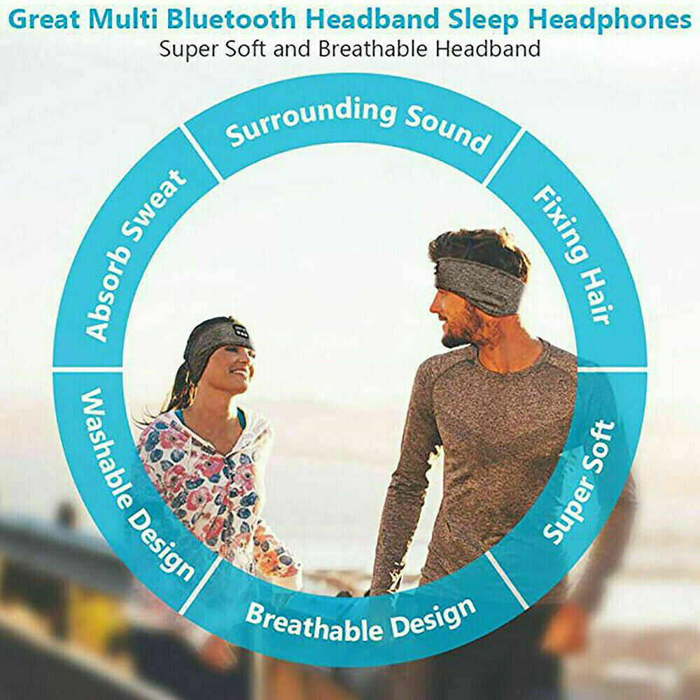 Bluetooth Sleep Headband with Wireless Headphones – Ultra-Soft Eye Mask for Sleep, Relaxation & Travel