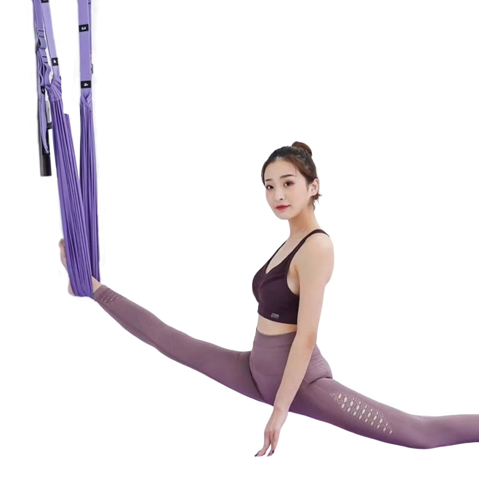 Aerial Yoga Strap for Stretching Home Use 2Nd Gen No Door Installation Hanging Yoga Belt Fitness Equipment for Splits Backbends