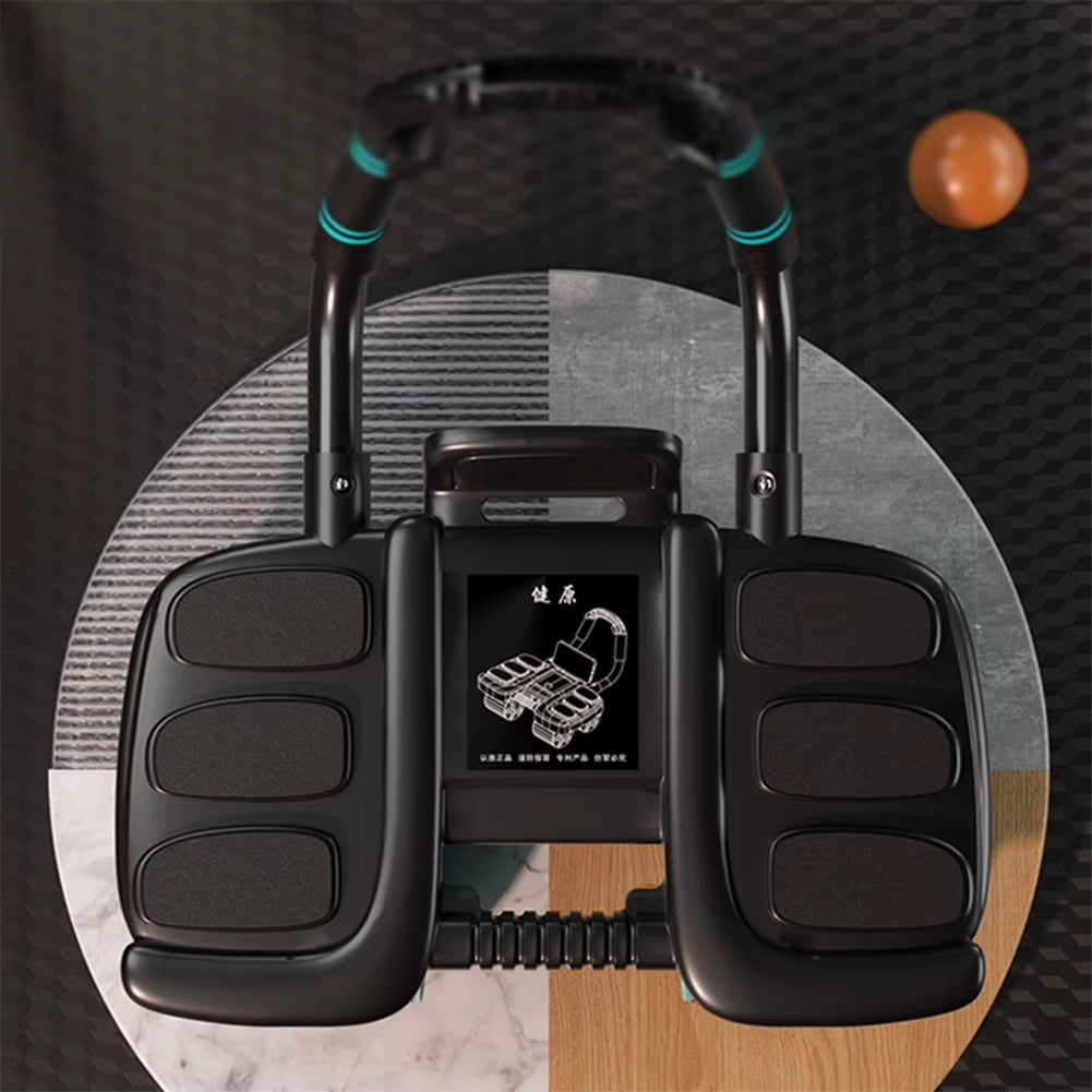 Automatic Rebound Abdominal Contraction Exercise Abdominal Exercise Wheel with 6 Elbow Support Automatic Rebound Muscle Training