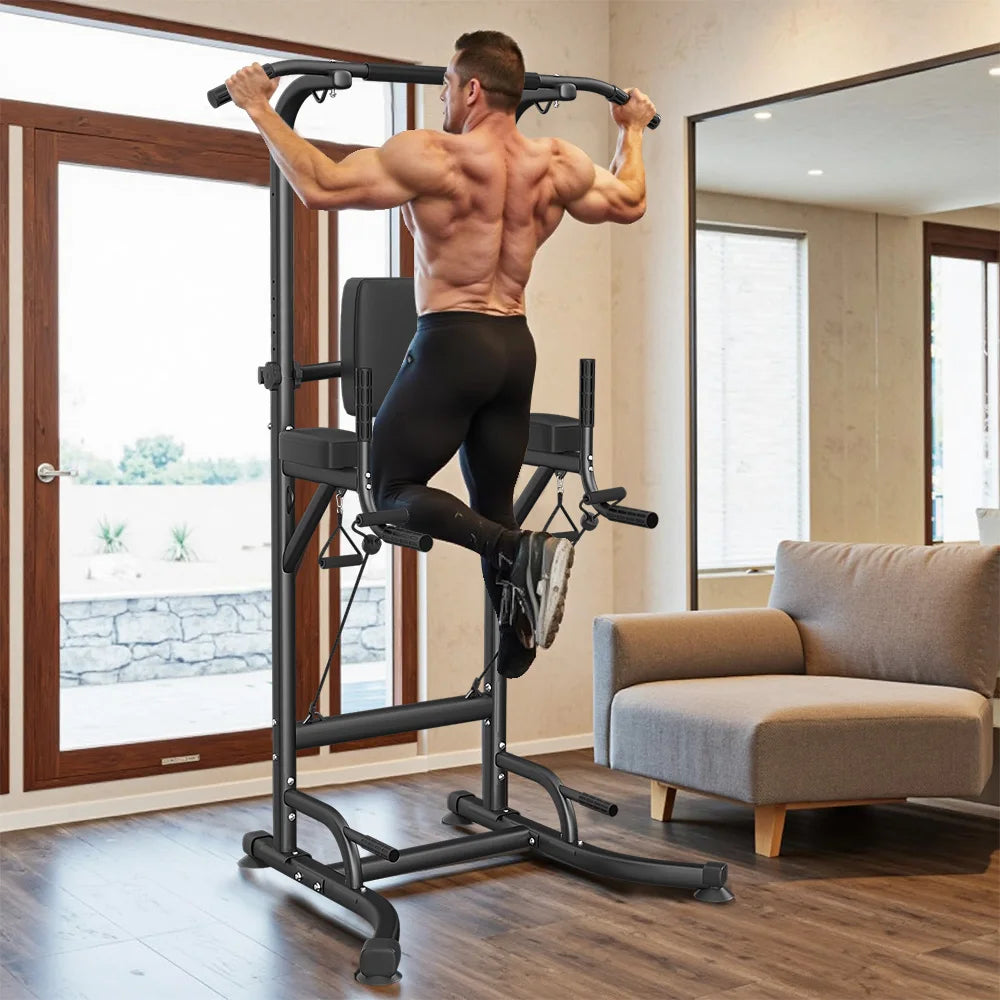 Power Tower Dip Station – Adjustable Pull-Up & Full Body Workout Machine