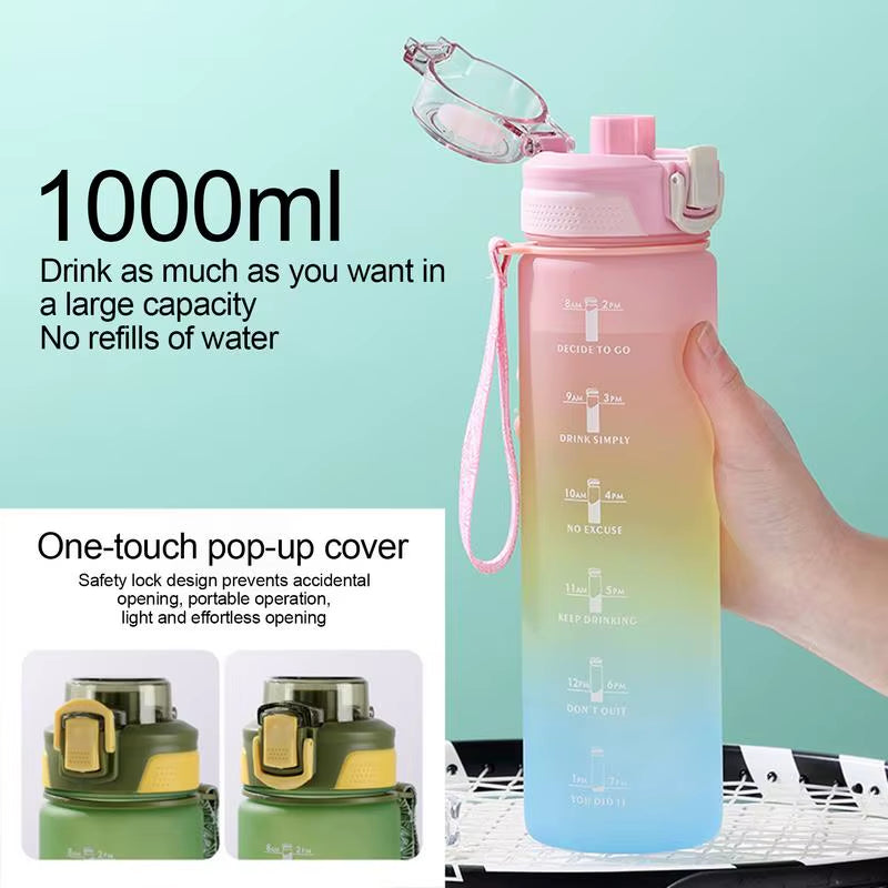 Sports Water Bottle Drinking Water Jugs 1000Ml Large Capacity Travel Water Bottle Sport Drinking Bottle for School Running