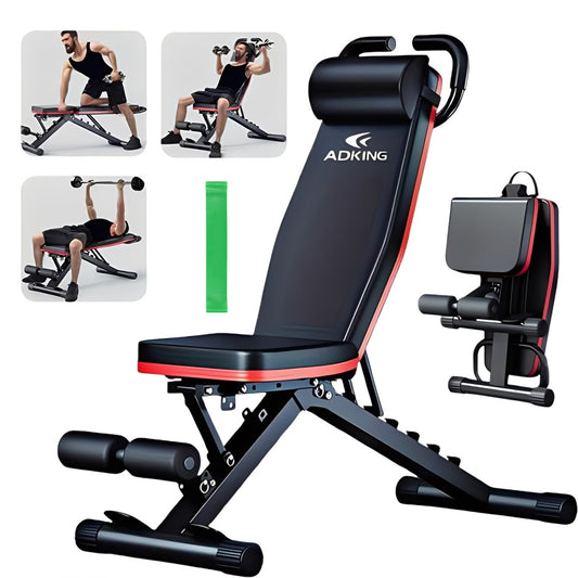 Weight Bench Adjustable Foldable Strength Training Full Body Workout Incline Gym