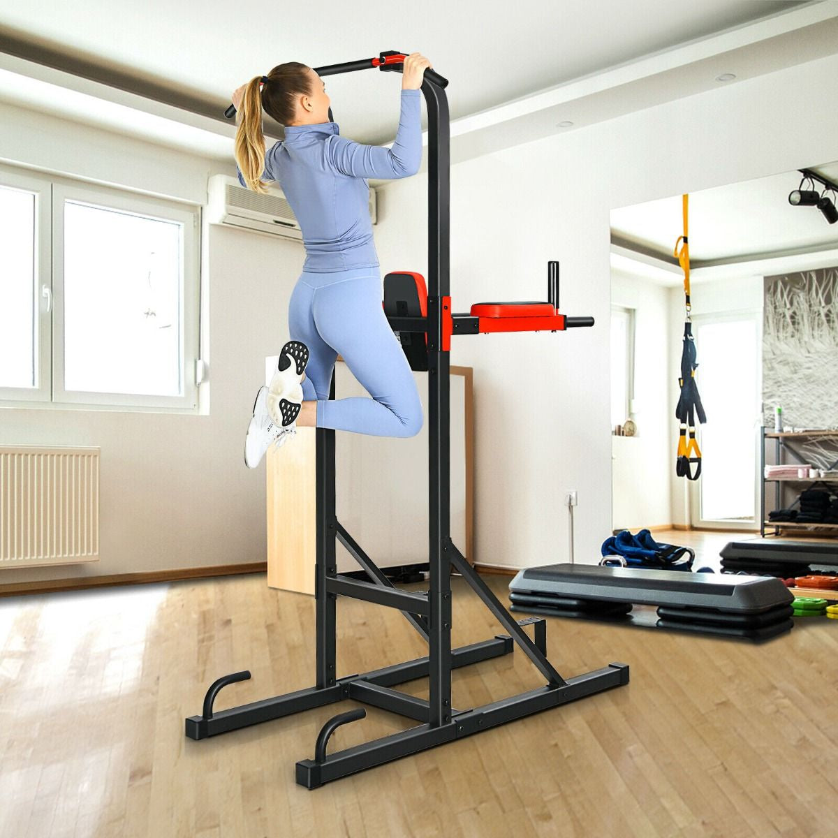 Multi-Function Power Tower Dip Station for Full-Body Strength Training