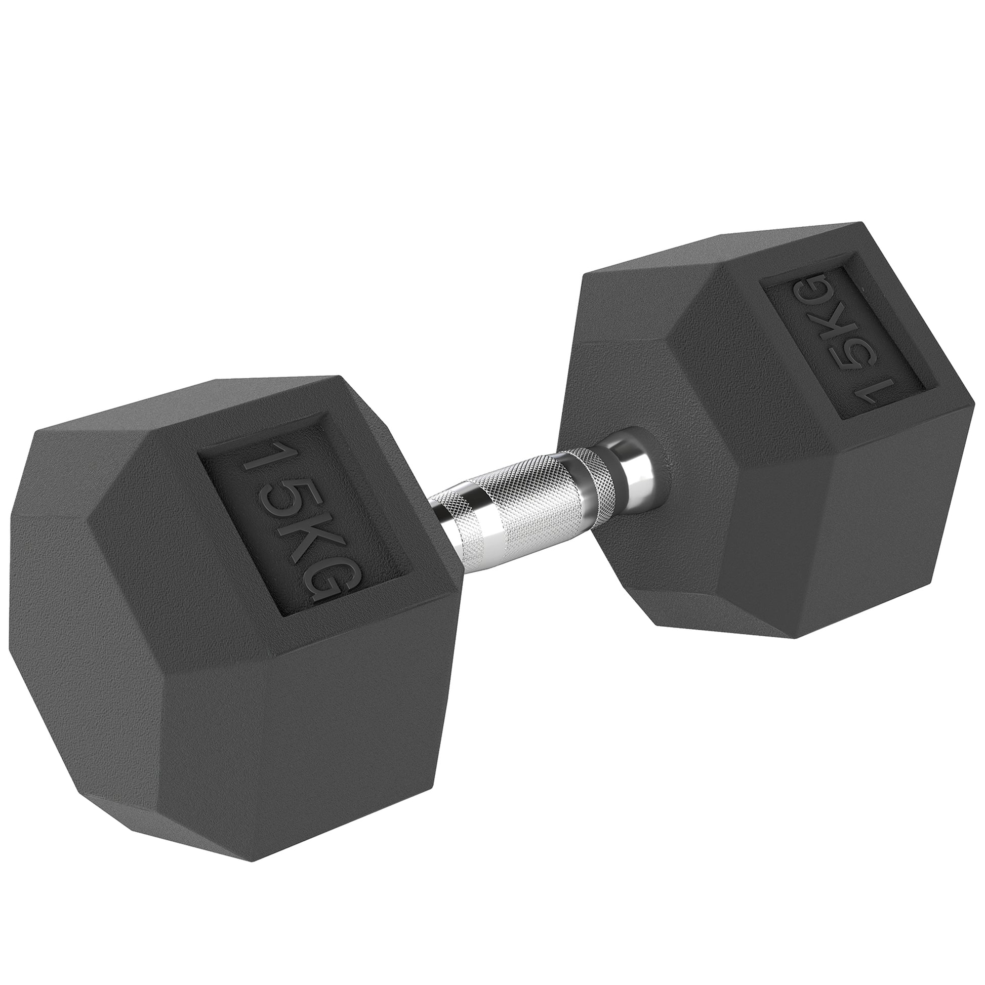 Single Rubber Hex Dumbbell Encased Ergo Weights Home Exercise Gym Fitness
