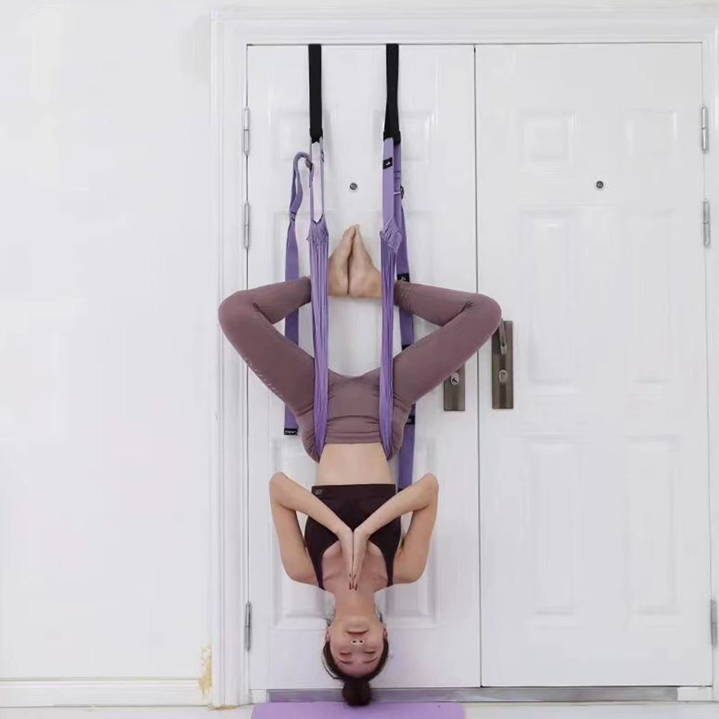 Aerial Yoga Strap for Stretching Home Use 2Nd Gen No Door Installation Hanging Yoga Belt Fitness Equipment for Splits Backbends