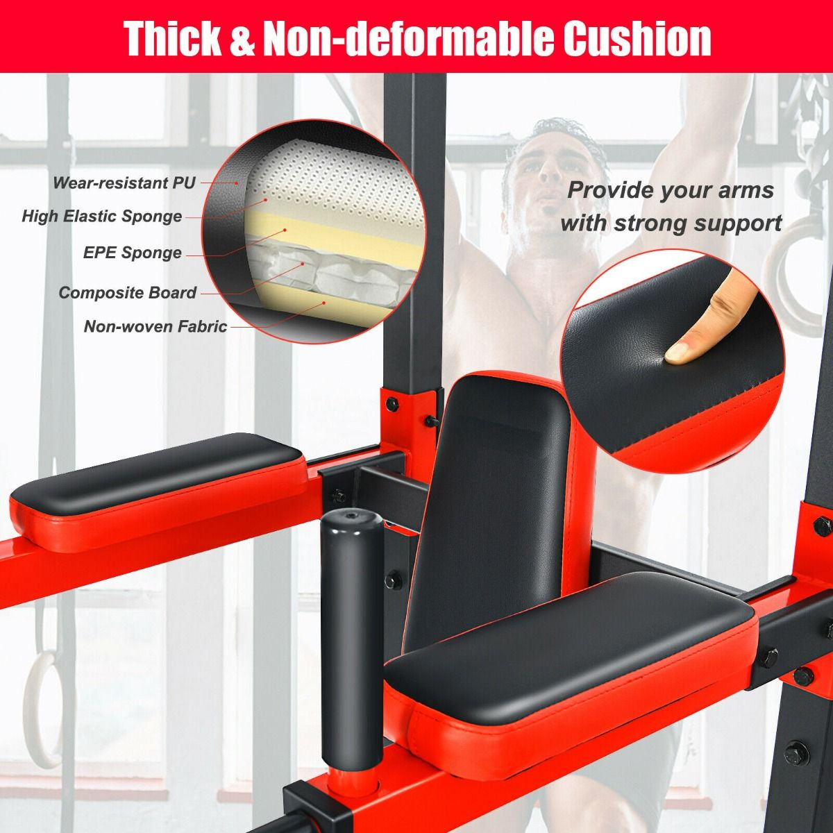 Multi-Function Power Tower Dip Station for Full-Body Strength Training