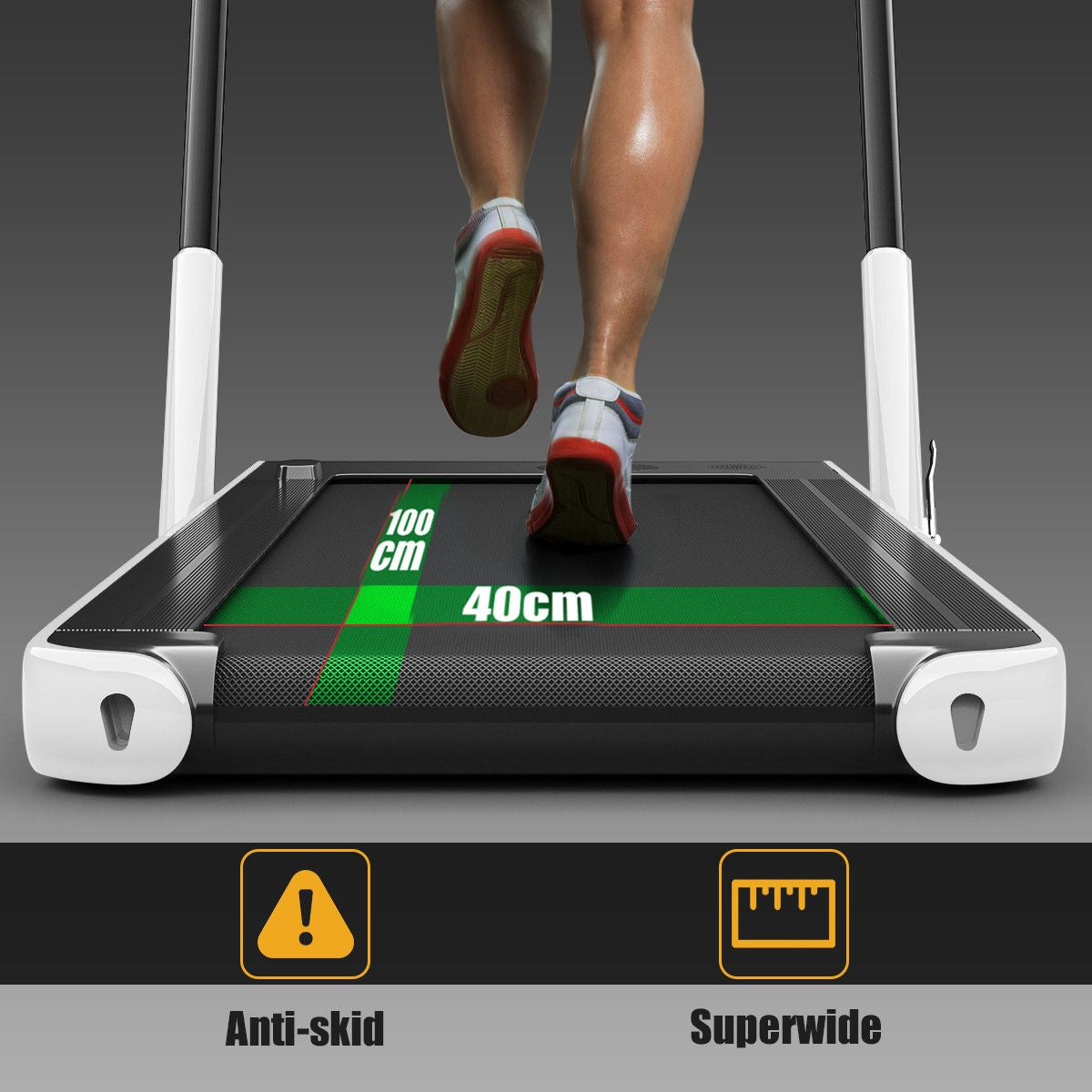 Foldable Electric Treadmill with LED Display & Bluetooth Speaker – Home Cardio Machine
