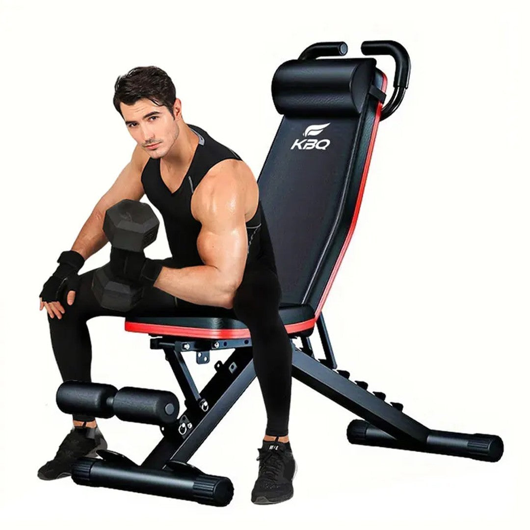 Weight Bench Adjustable Foldable Strength Training Full Body Workout Incline Gym