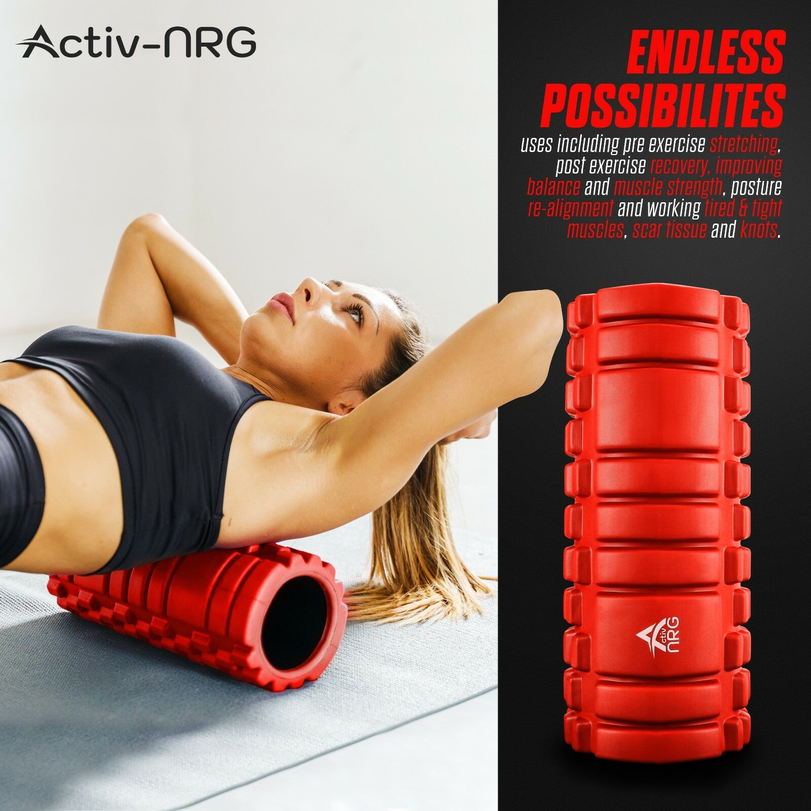 Foam Fitness Roller for Deep Tissue Massage Grid Muscle Trigger Point Muscles