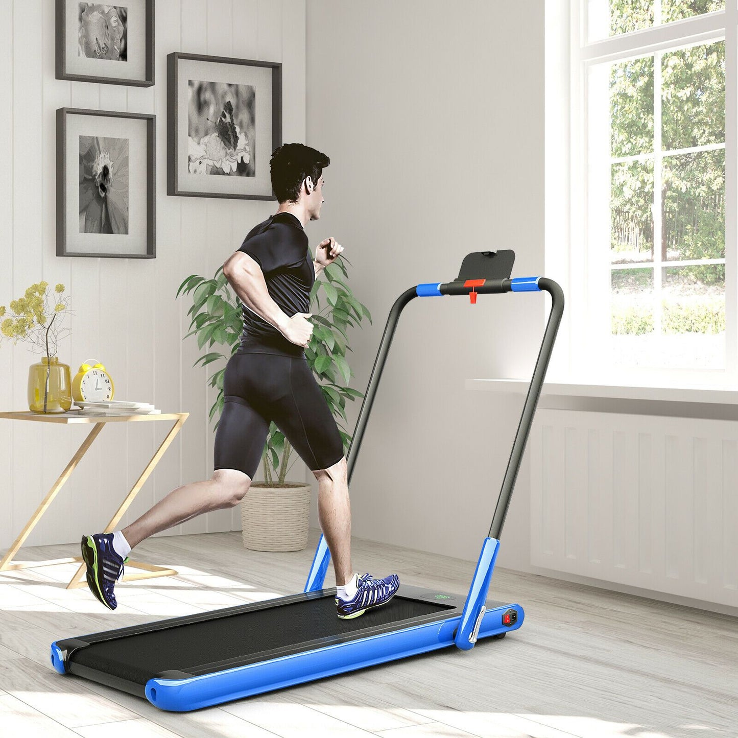 Foldable Electric Treadmill with LED Display & Bluetooth Speaker – Home Cardio Machine