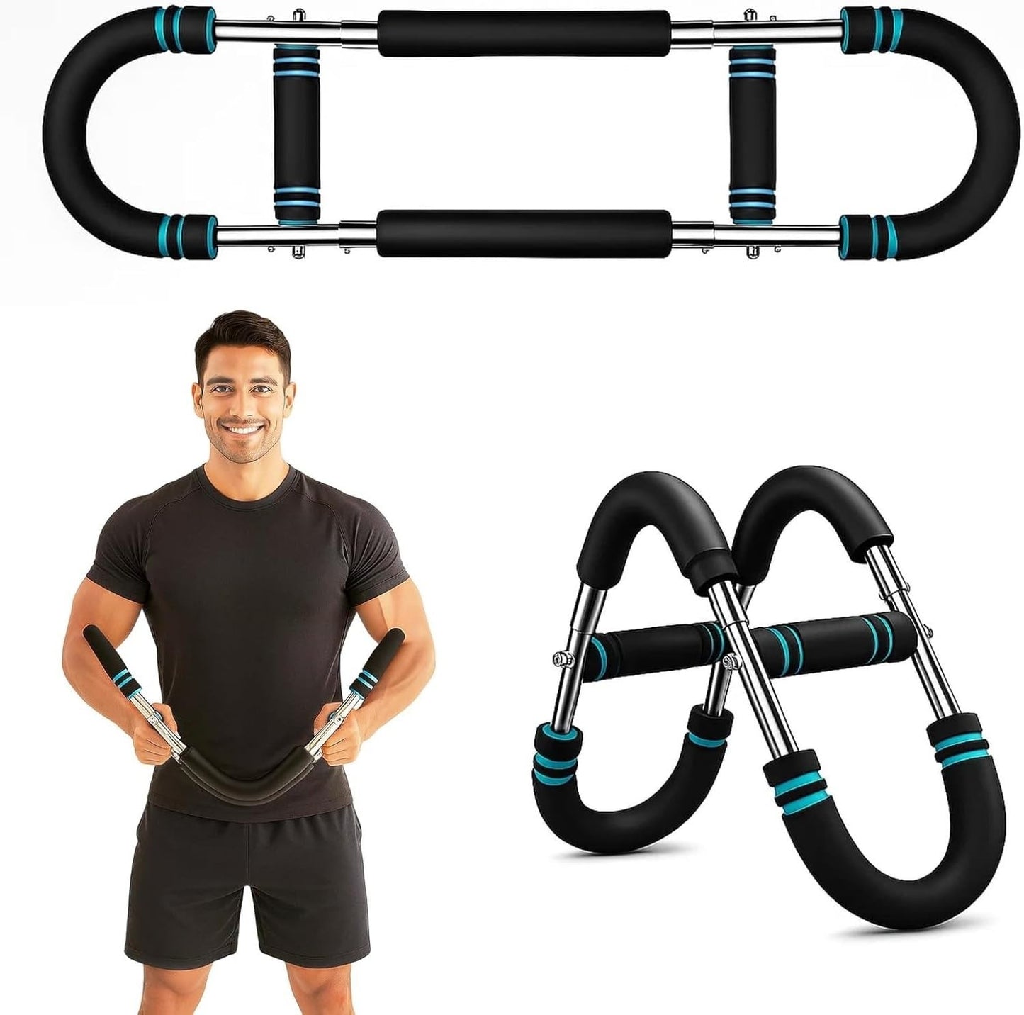 Saker Twister Arm Trainer – Adjustable Chest & Arm Resistance Workout for Home Fitness