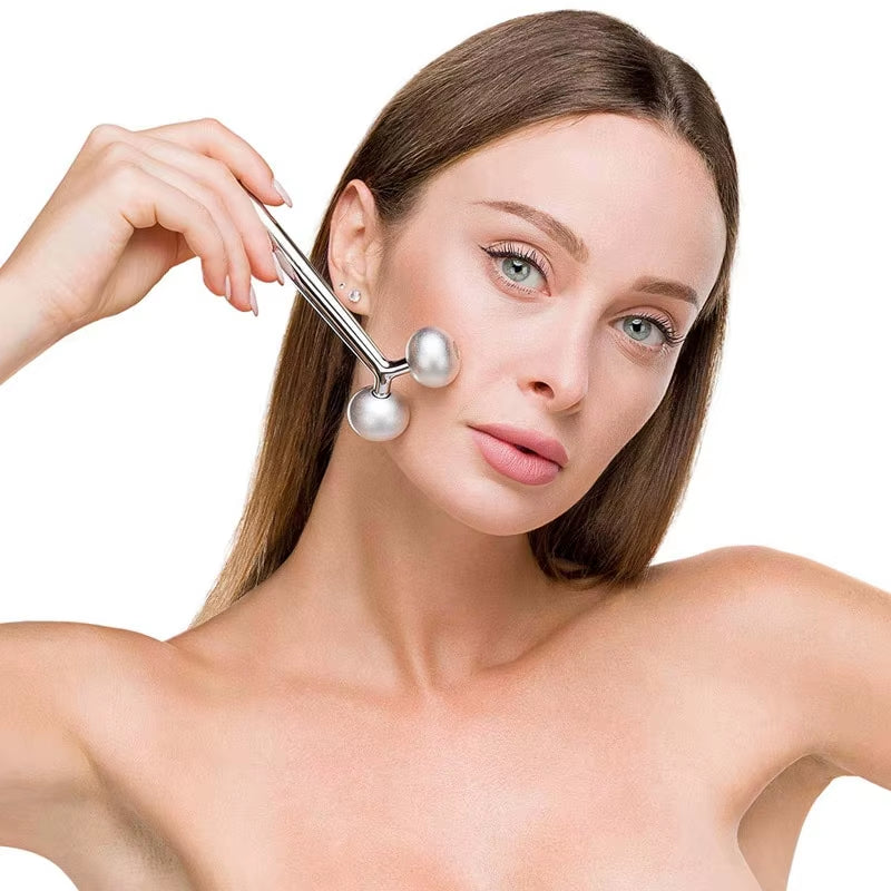 Natural Beauty & Wellness Facial Roller Massager V Face Skin Tightening & Collagen Production Rejuvenated Appearance Firm Tone