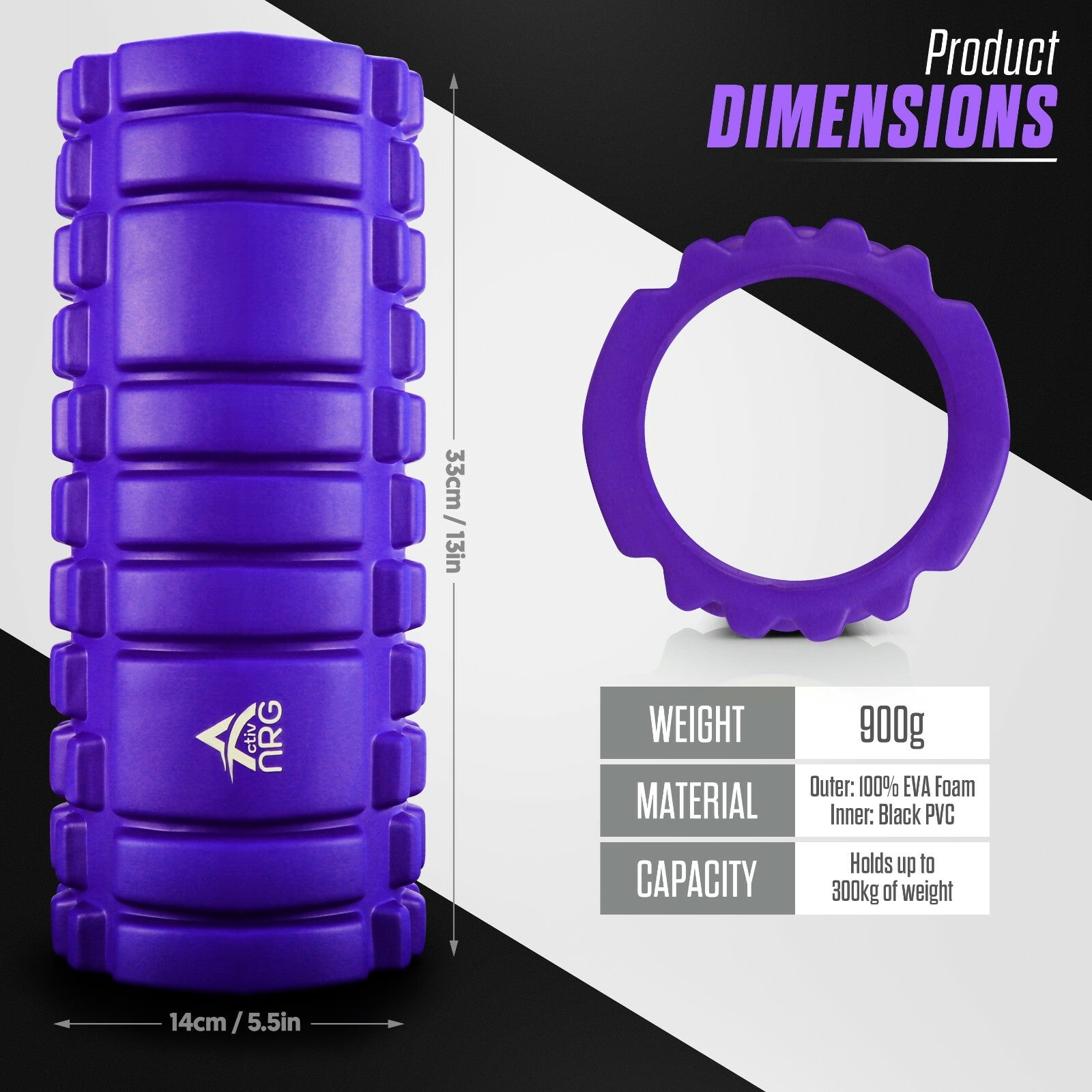 Foam Fitness Roller for Deep Tissue Massage Grid Muscle Trigger Point Muscles