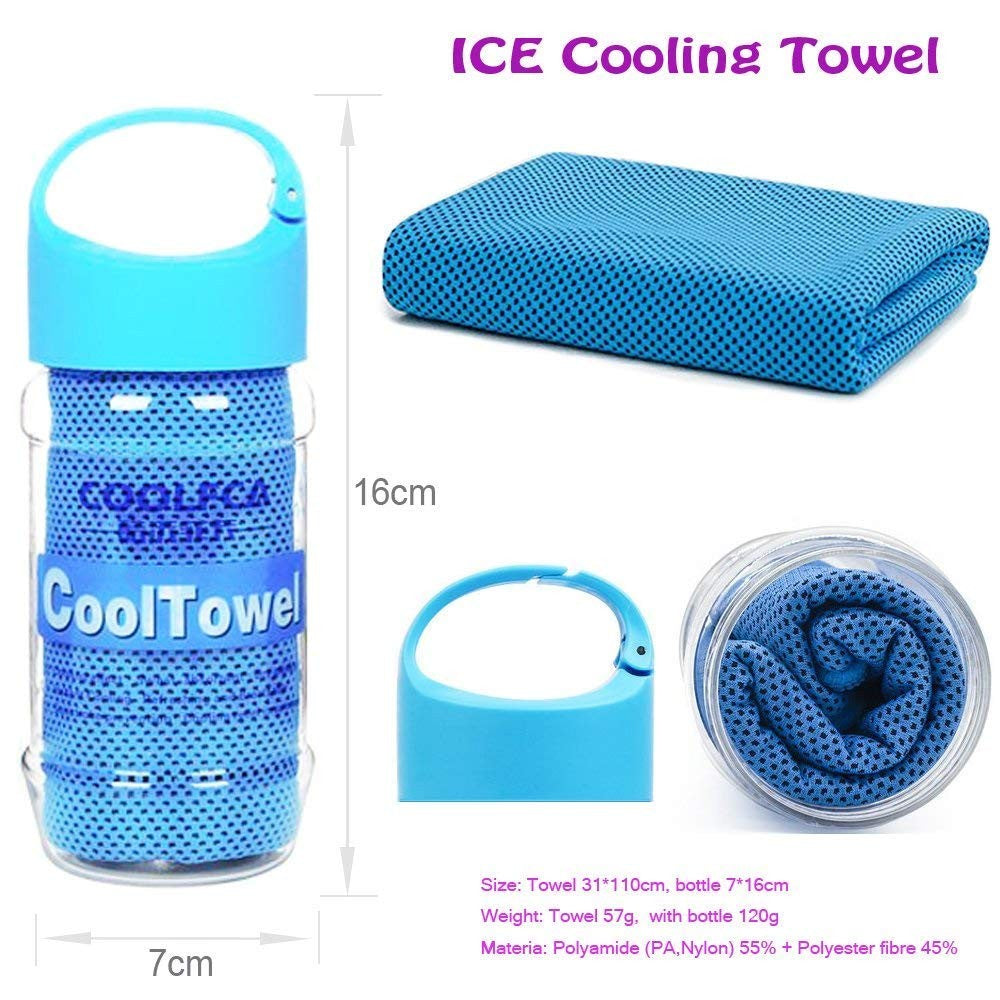 Instant Cooling Sports Towel — Ice Cold Sweat Scarf for Gym & Outdoor Workouts