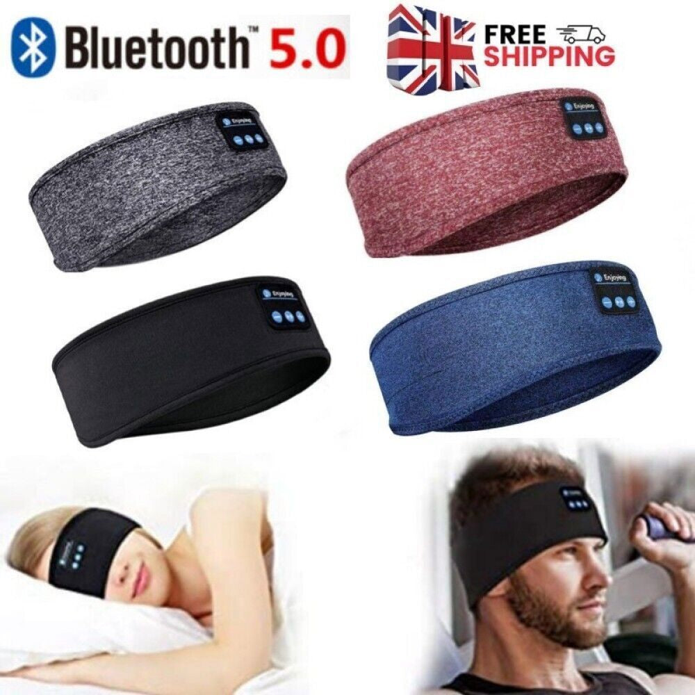 Bluetooth Sleep Headband with Wireless Headphones – Ultra-Soft Eye Mask for Sleep, Relaxation & Travel