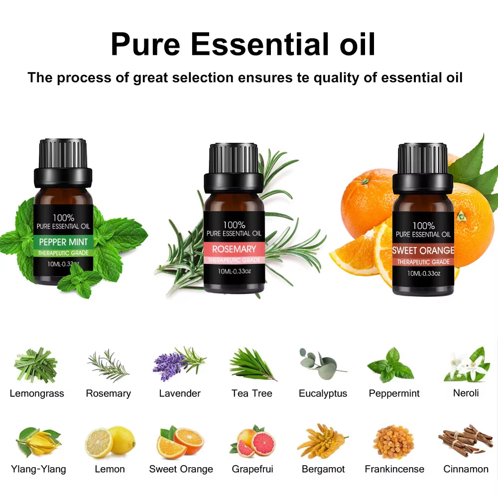 Pure Aromatherapy Essential Oils Set Diffuser Essential Oil Organic Essential Oil Pure (10Ml)