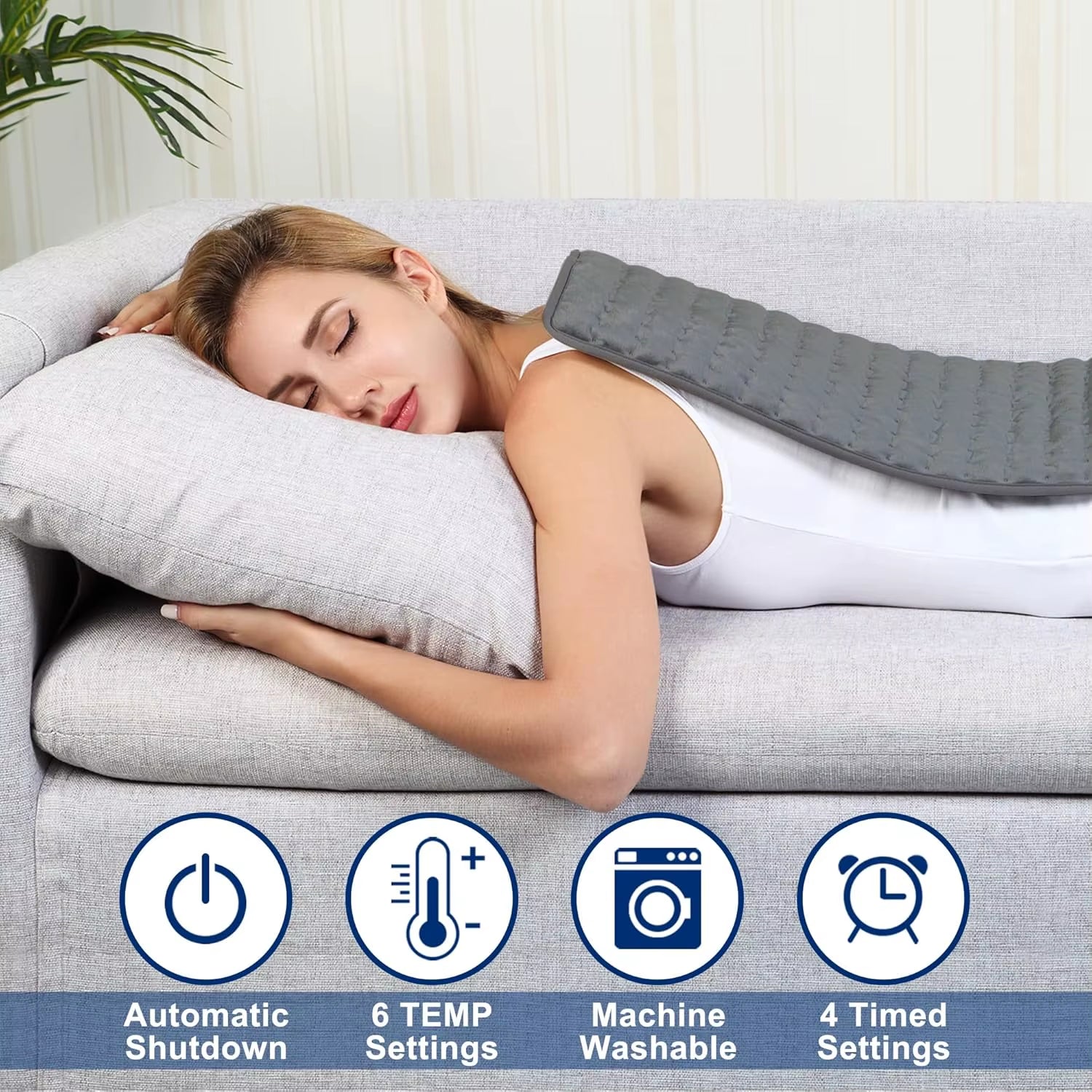 Electric Heating Pad for Pain Relief, Heating Pads for Back, Neck, Abdomen Auto Shut off Heating Pad for Knee,Shoulder,Legs,Etc.