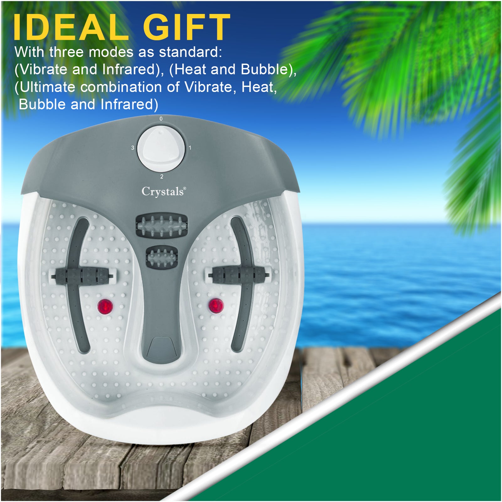 Electric Foot Spa with Heat & Vibration – Infrared Massage & Pedicure Bath