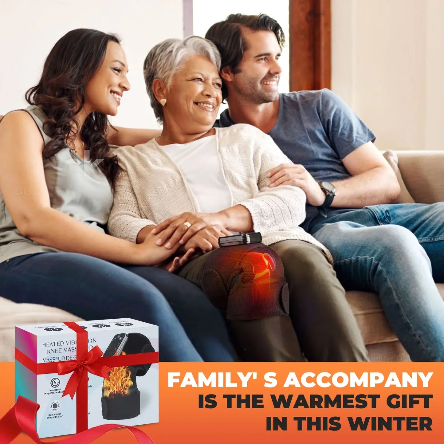 Electric Heated Vibration Knee Massager – Pain Relief, Joint Support & Improved Mobility