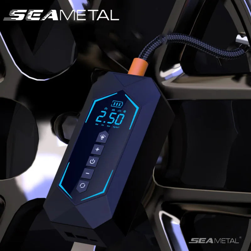 Car Air Pump Portable Electric Tire Pump Air Pump Handheld Wireless Wired Digital Display Charging Pump Car Accessories
