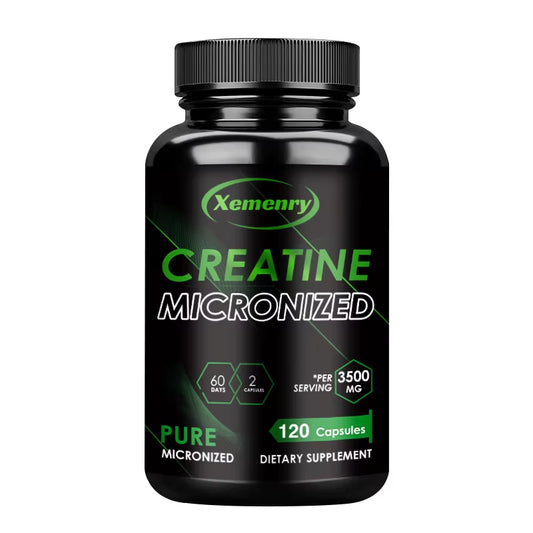 Creatine Monohydrate Capsules - Boosts Energy Levels, Builds Muscle Mass and Promotes Muscle Recovery - 120 Capsules
