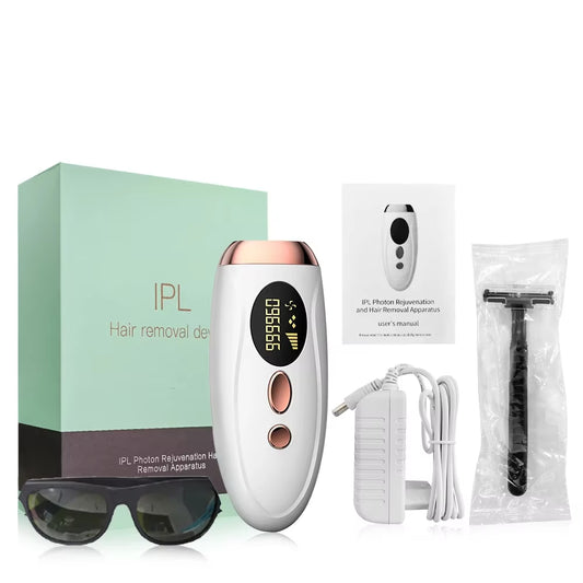 IPL Laser Hair Removal Device for Women & Men – Painless Home Hair Reduction (900,000 Flashes)