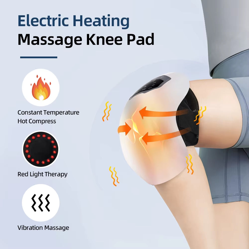 Smart Knee Massager with Heat & Vibration – Pain Relief & Joint Comfort Device