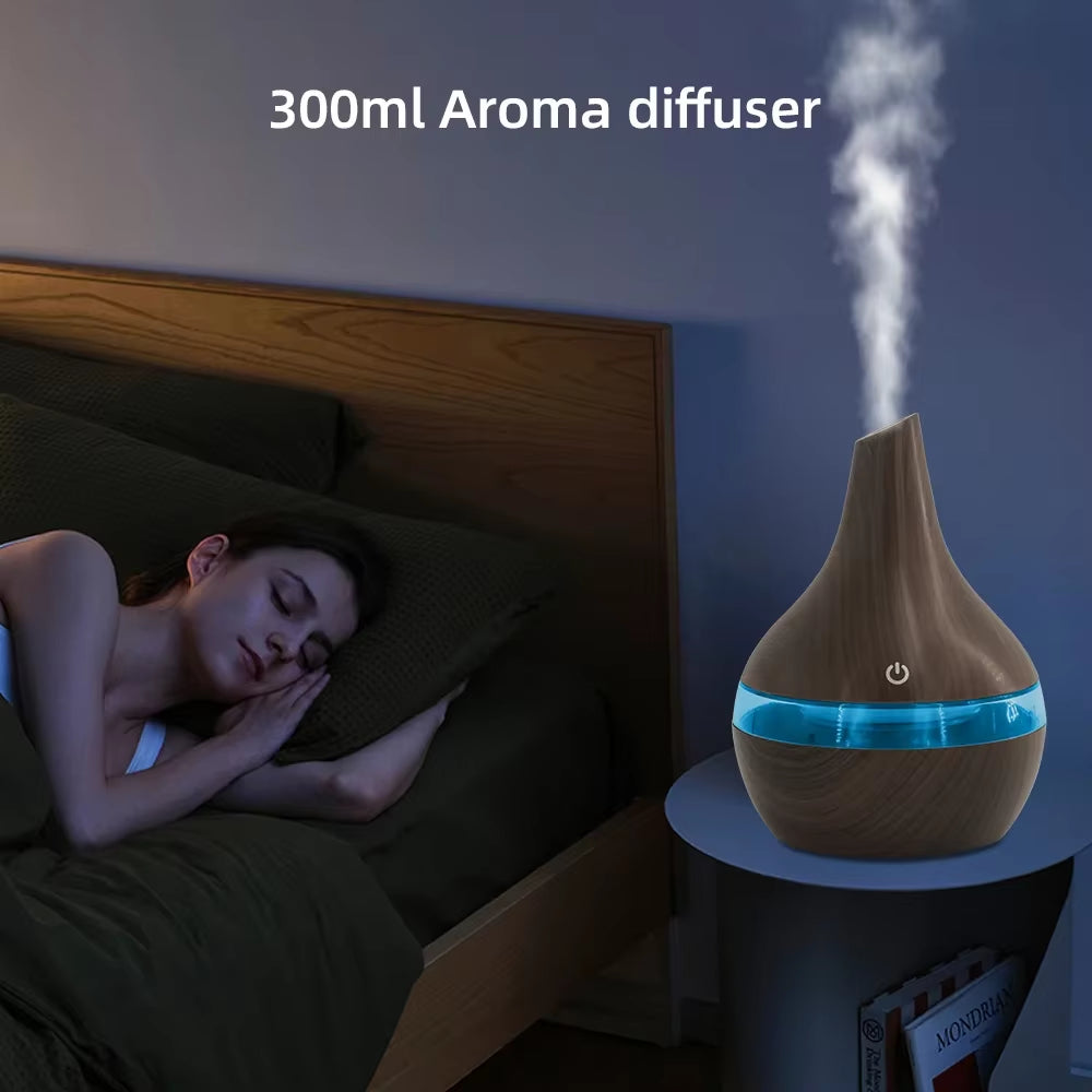 300Ml Air Humidifier & Aroma Diffuser Combo - Multi Functional Essential Oil Diffuser for Aromatherapy Machine, Relieve Dry Air