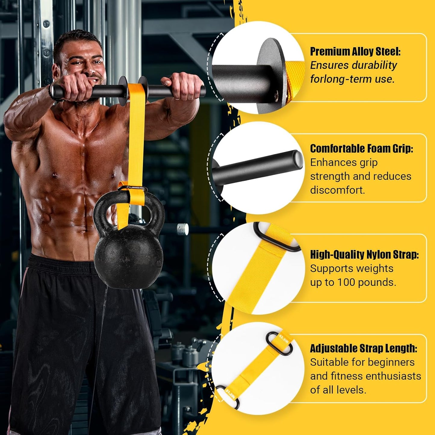 Forearm Trainer & Wrist Roller – Grip Strengthener for Home & Gym