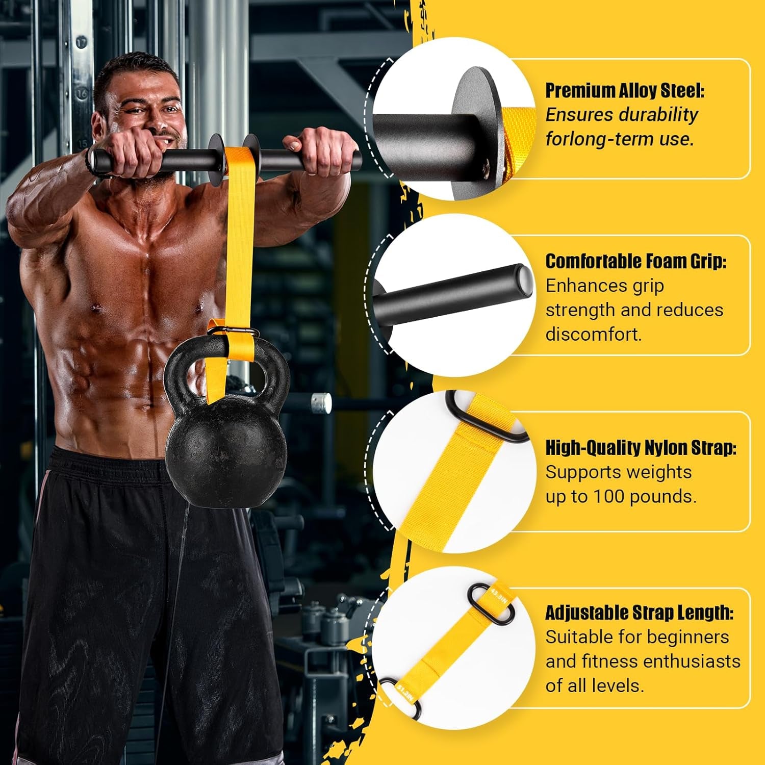 Forearm Trainer & Wrist Roller – Grip Strengthener for Home & Gym