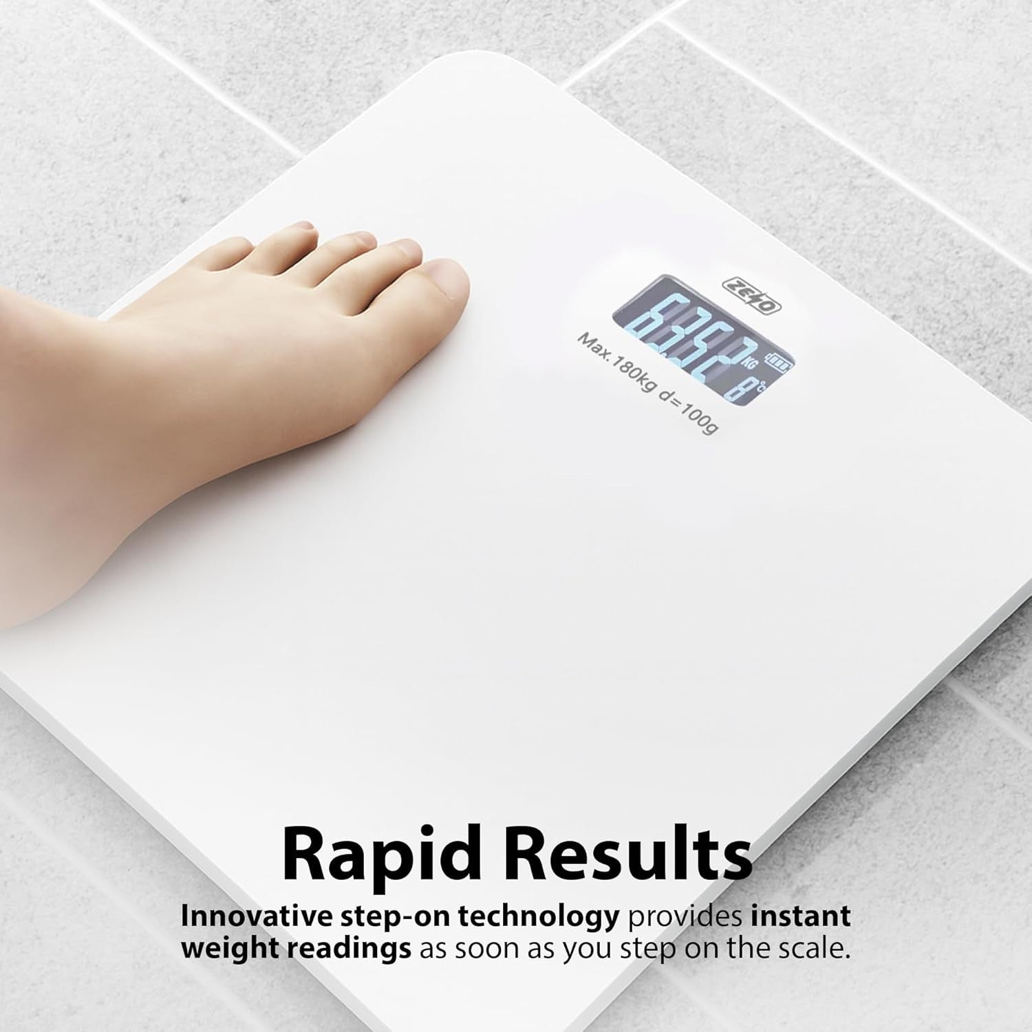 Digital Bathroom Scale – LCD Display Body Weight Scale (High Precision)