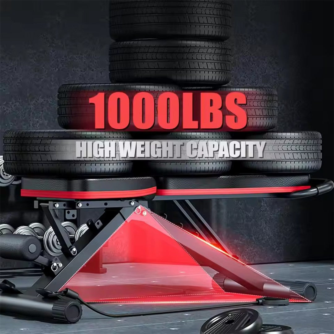 Weight Bench Adjustable Foldable Strength Training Full Body Workout Incline Gym