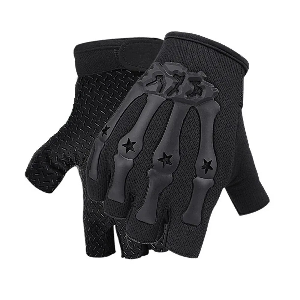 Tactical Riding Fingerless Gloves Non-Slip Half Finger Gloves for Motorcycle Cycling Climbing Hiking Hunting Outdoor Sports