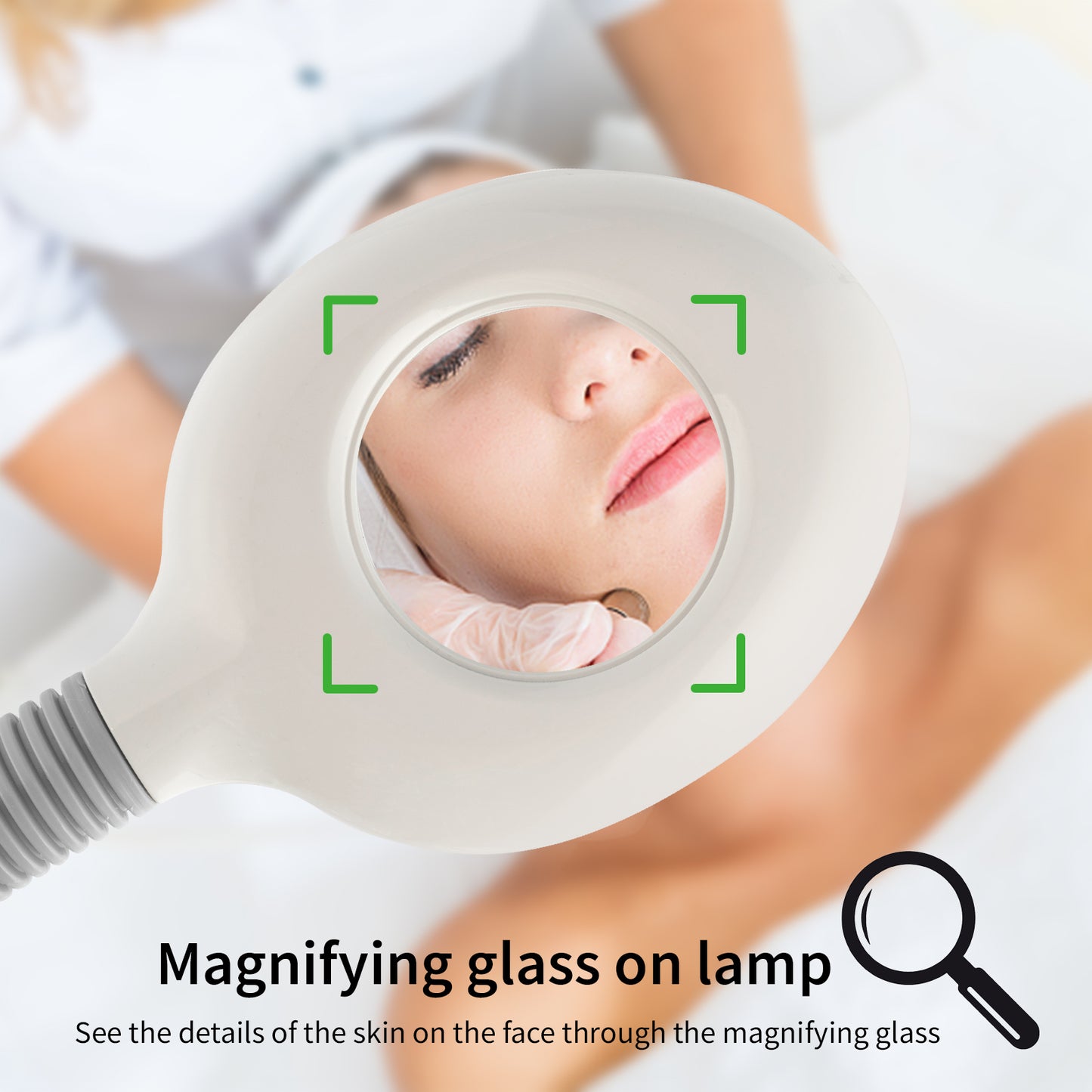 ABS Shell PC Water Cup Cross Iron Pin with 3X Magnifying Glass White Spray Machine